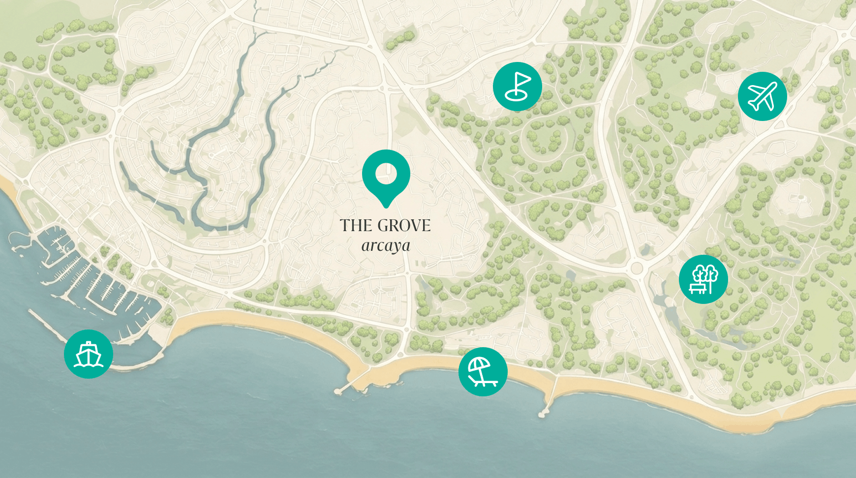 Map of The Grove in Vilamoura